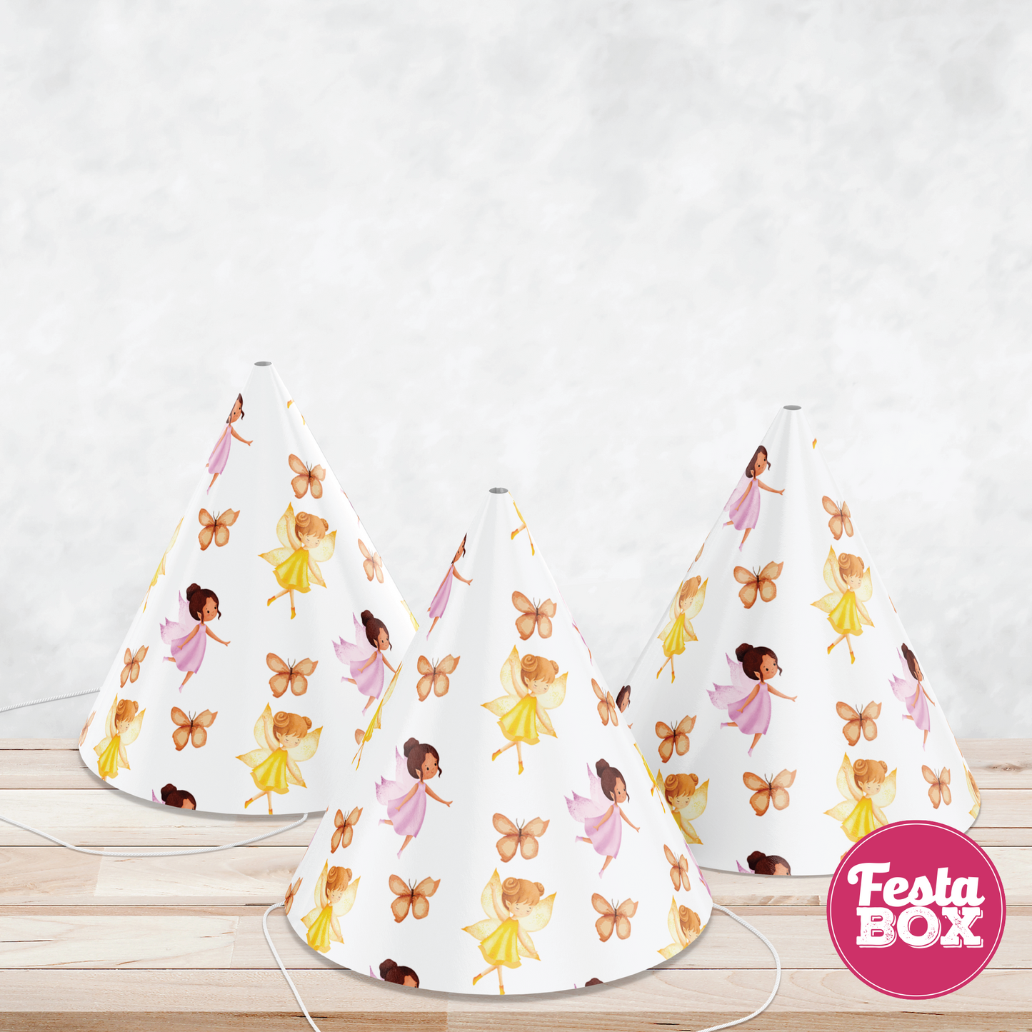 Birthday Celebration Caps - Fairy Theme (Set of 6) - Option 2