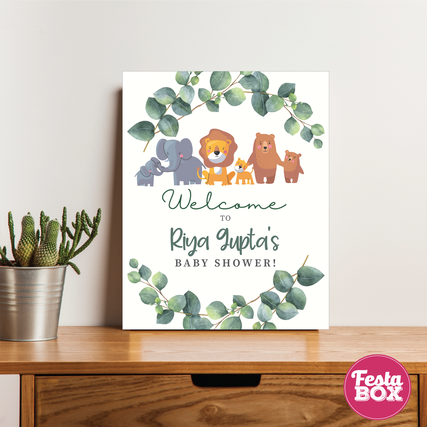 Welcome Sign for Baby Shower – Jungle Safari