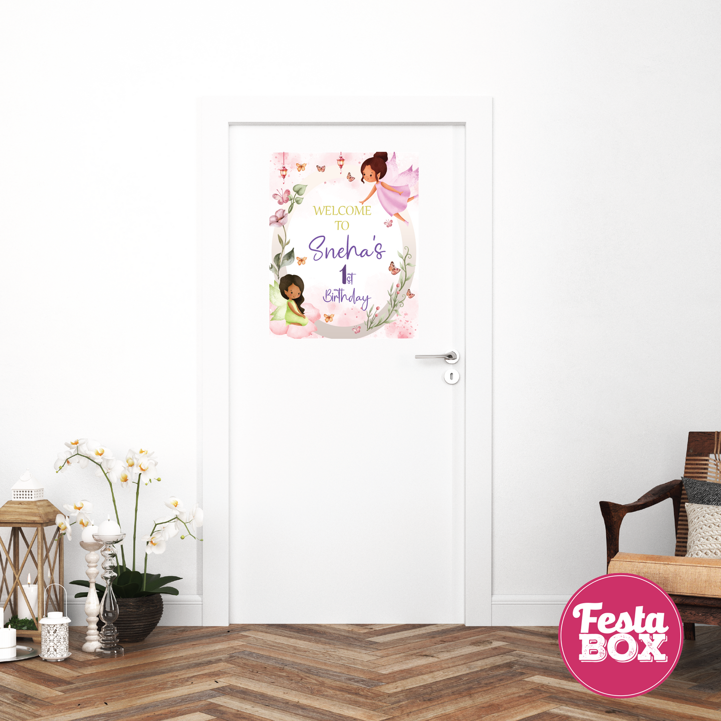 Welcome Sign for Birthday Party Decoration - Fairy Theme