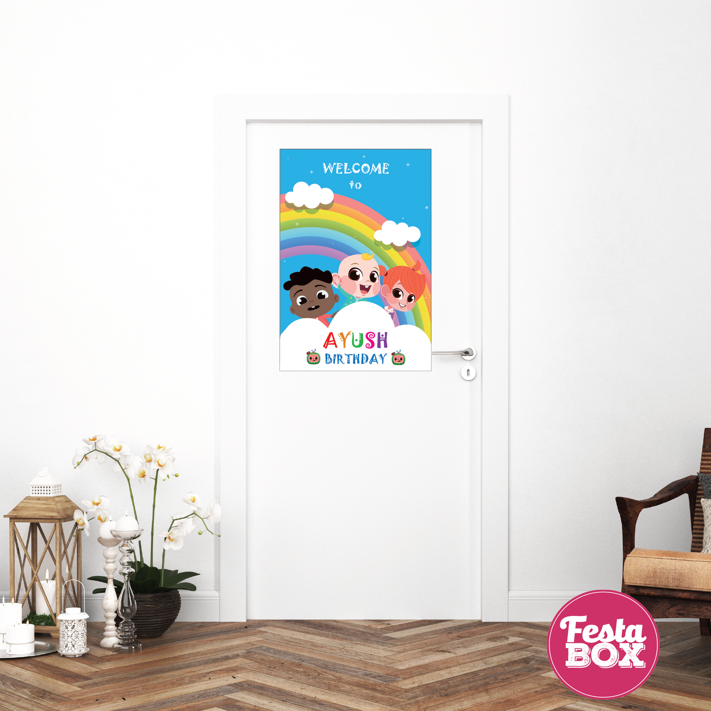 Welcome Sign for Birthday Party - Cocomelon Theme by Festabox