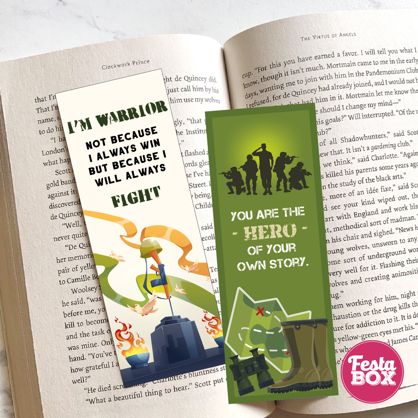 Bookmarks – Return Gifts for Birthday Party - Army Theme (Set of 6 Pairs)