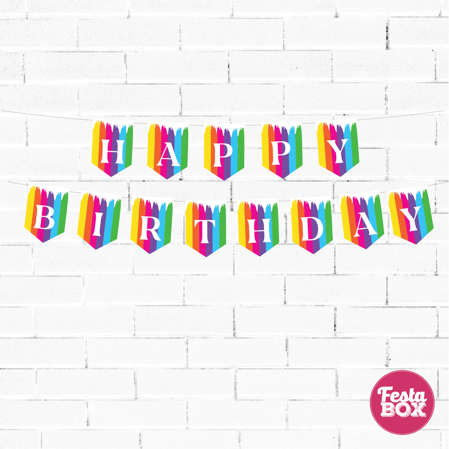 Happy Birthday Banner for Birthday Party Decoration - Art Theme Option 1