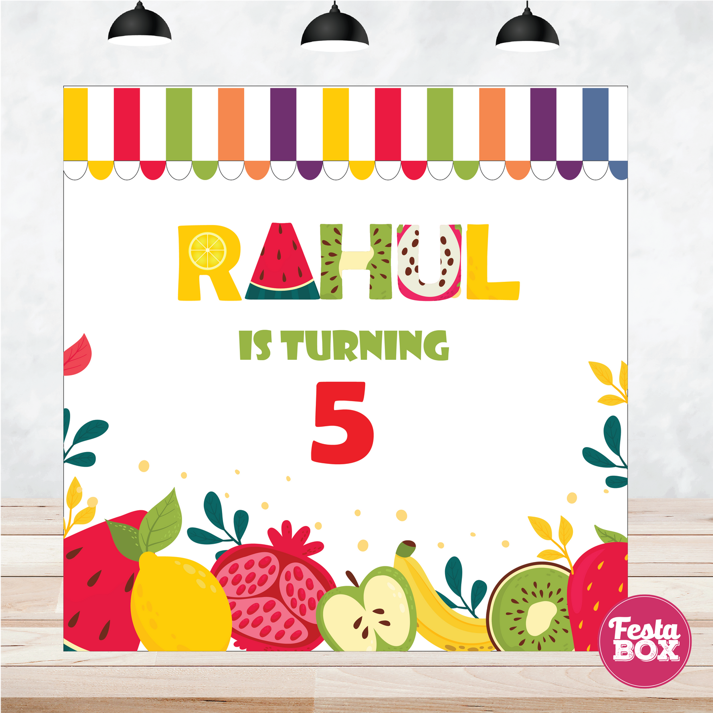 Backdrop for Birthday Party - Fruit Theme