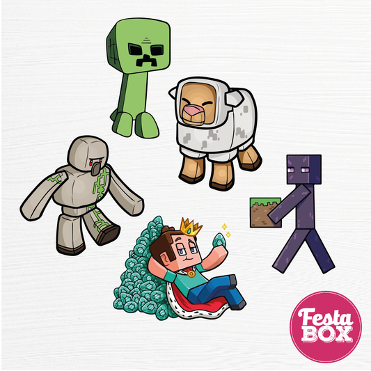 Birthday party cutouts - Minecraft Theme