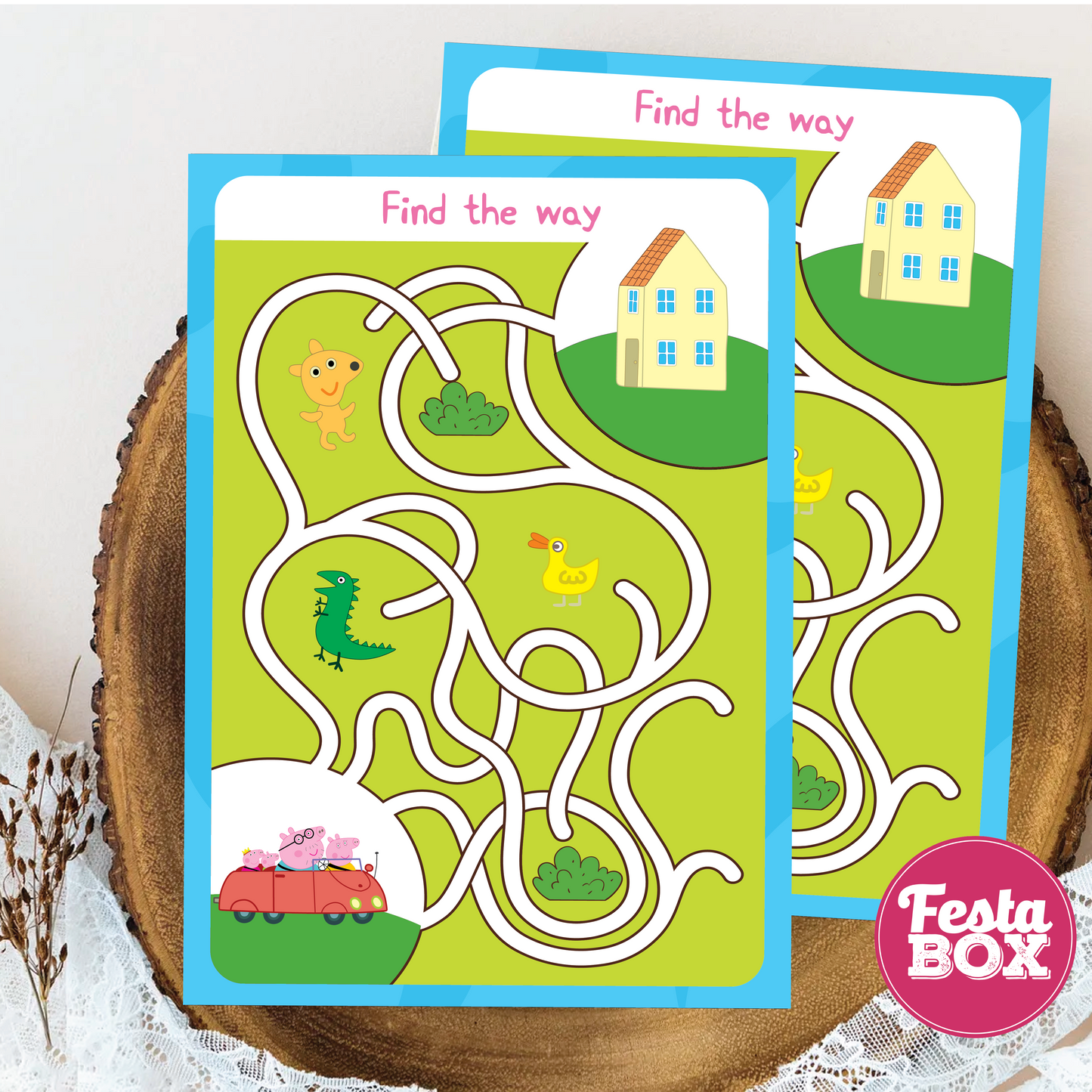 Birthday activities - Find the way - Peppa Pig Theme