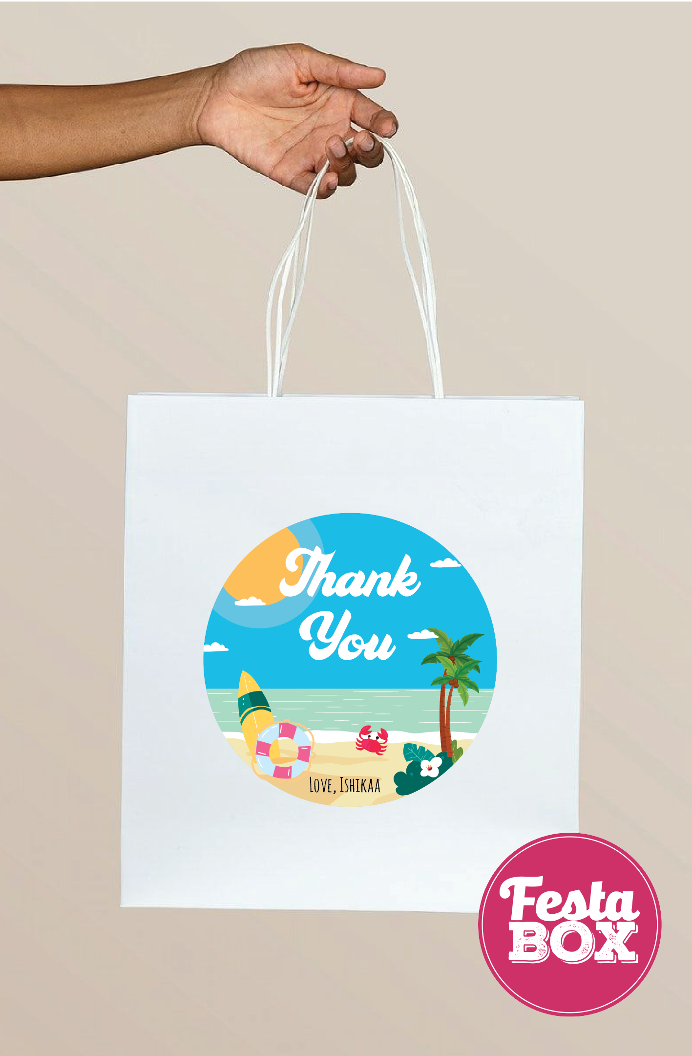 Return Gift Bags for Birthday Party - Beach Theme - Option 2