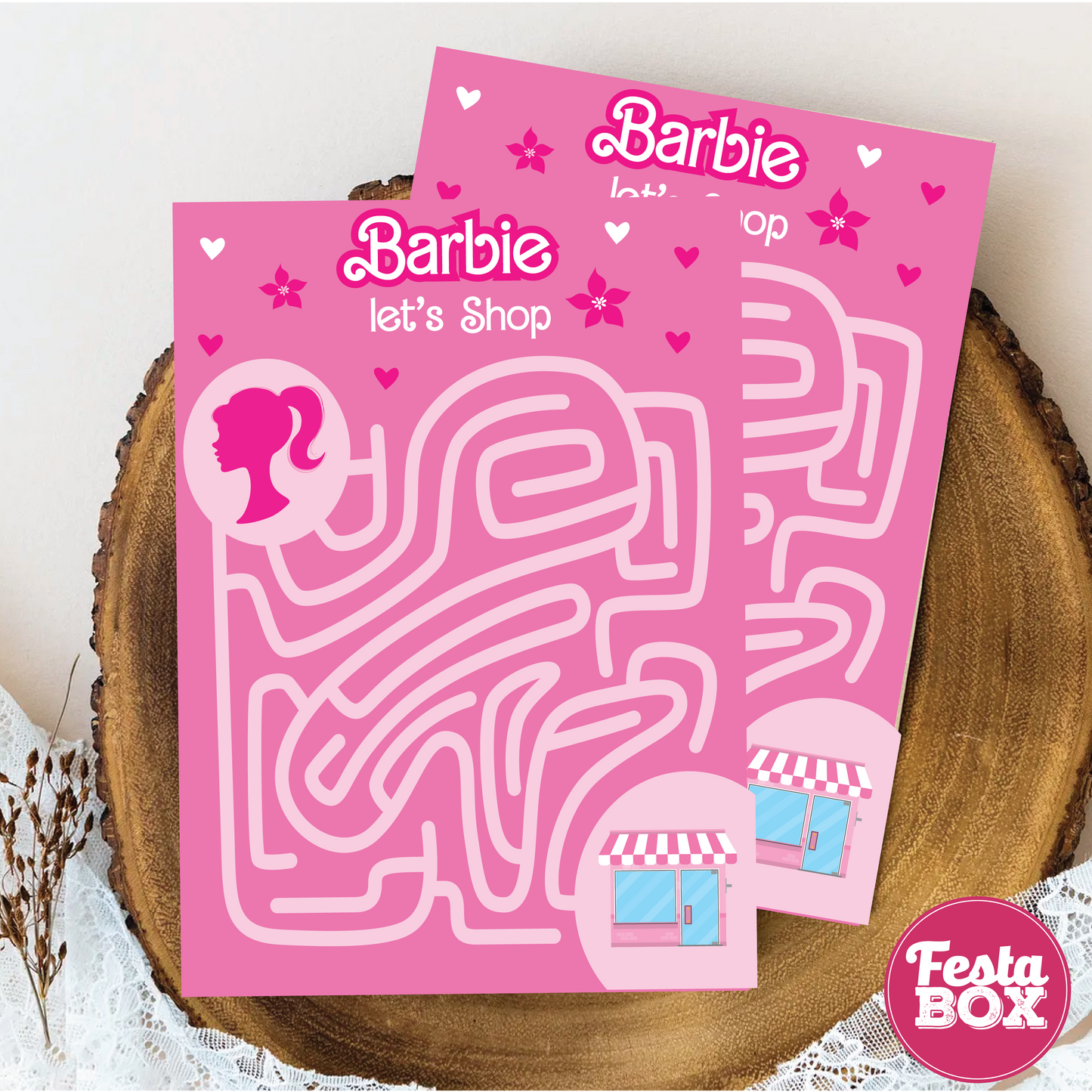Birthday Game -Maze - Barbie Theme (Set of 6)