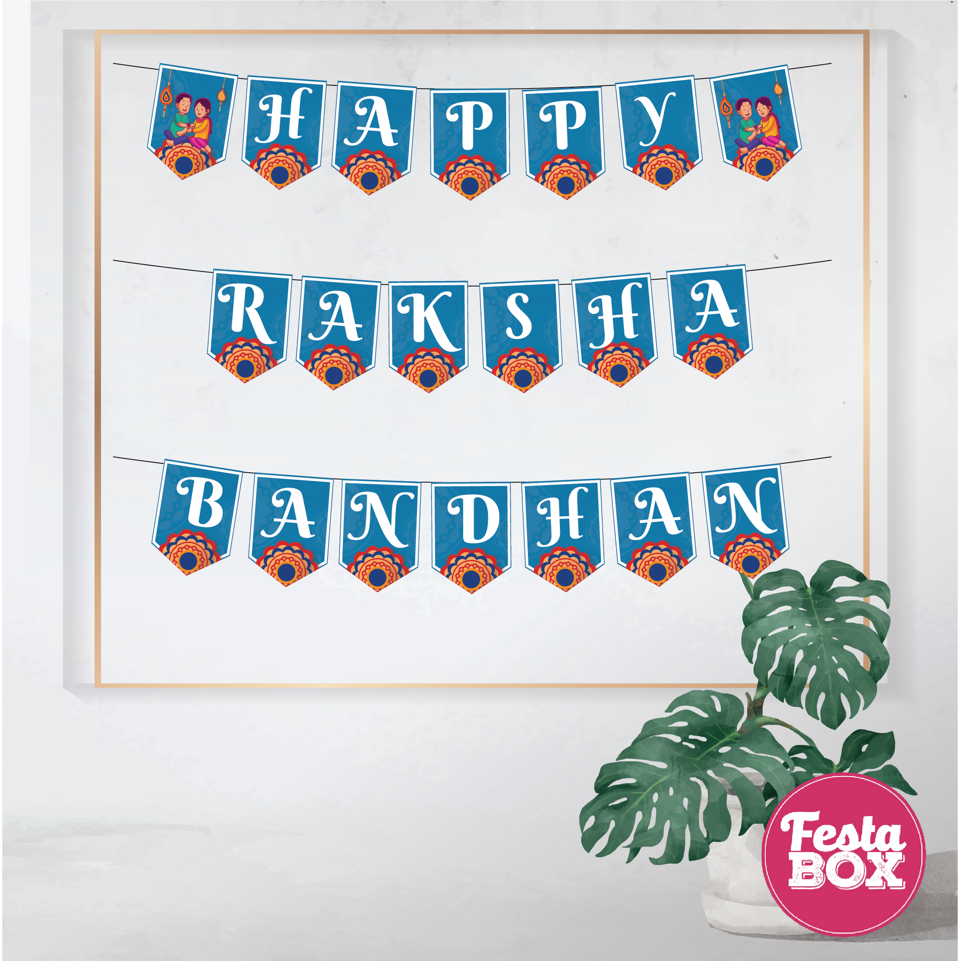 Background Banner for Rakhi celebration - Happy Rakshabandhan