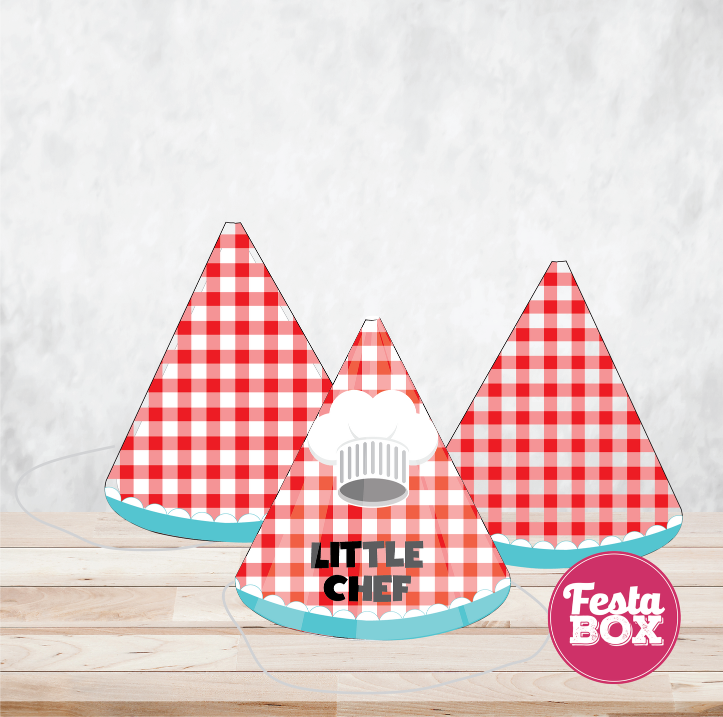 Birthday Celebration Caps - Chef Theme (Set of 6) - option 2