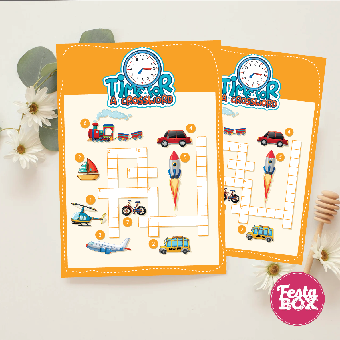 Birthday Game - Puzzle - Travel Theme (Set of 6)