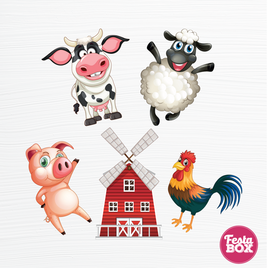 Birthday party cutouts - Farm animal Theme