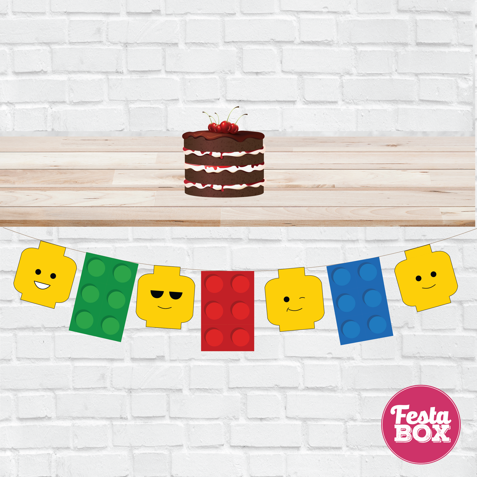 Background Banner for Birthday Party Decoration – Lego Theme