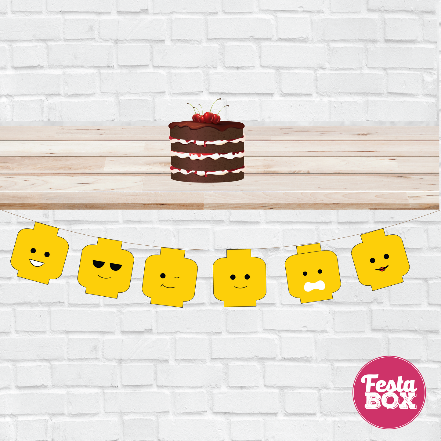 Background Banner for Birthday Party Decoration – Lego Theme