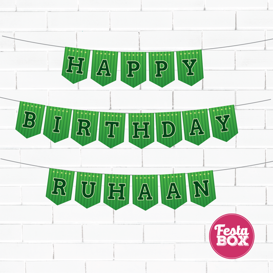 Birthday Banner for Birthday Party Decoration - Cricket Theme Option 2