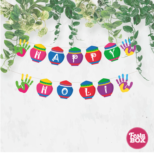 Background Banner for Holi Party Decoration - Happy Holi
