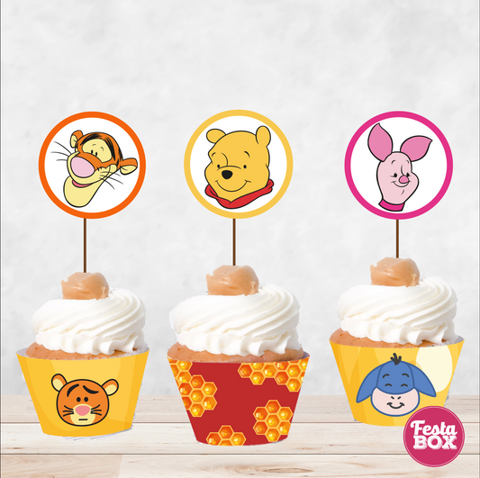 Cupcake toppers and wrappers for Birthday Party Decoration