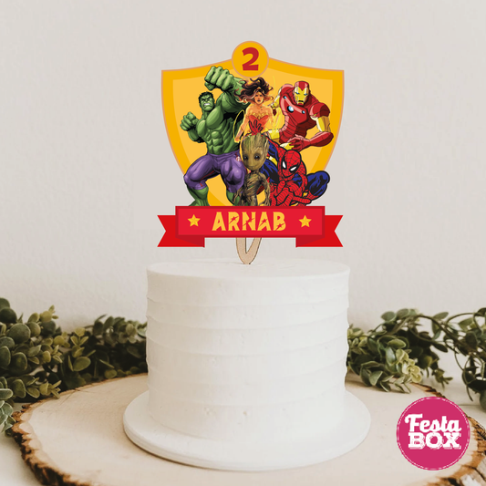 Cake Topper for Birthday Party Decoration - Avengers Theme