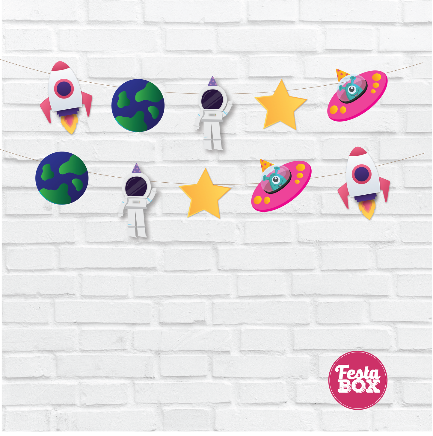 Background Banner for Birthday Party Decoration - Space Theme