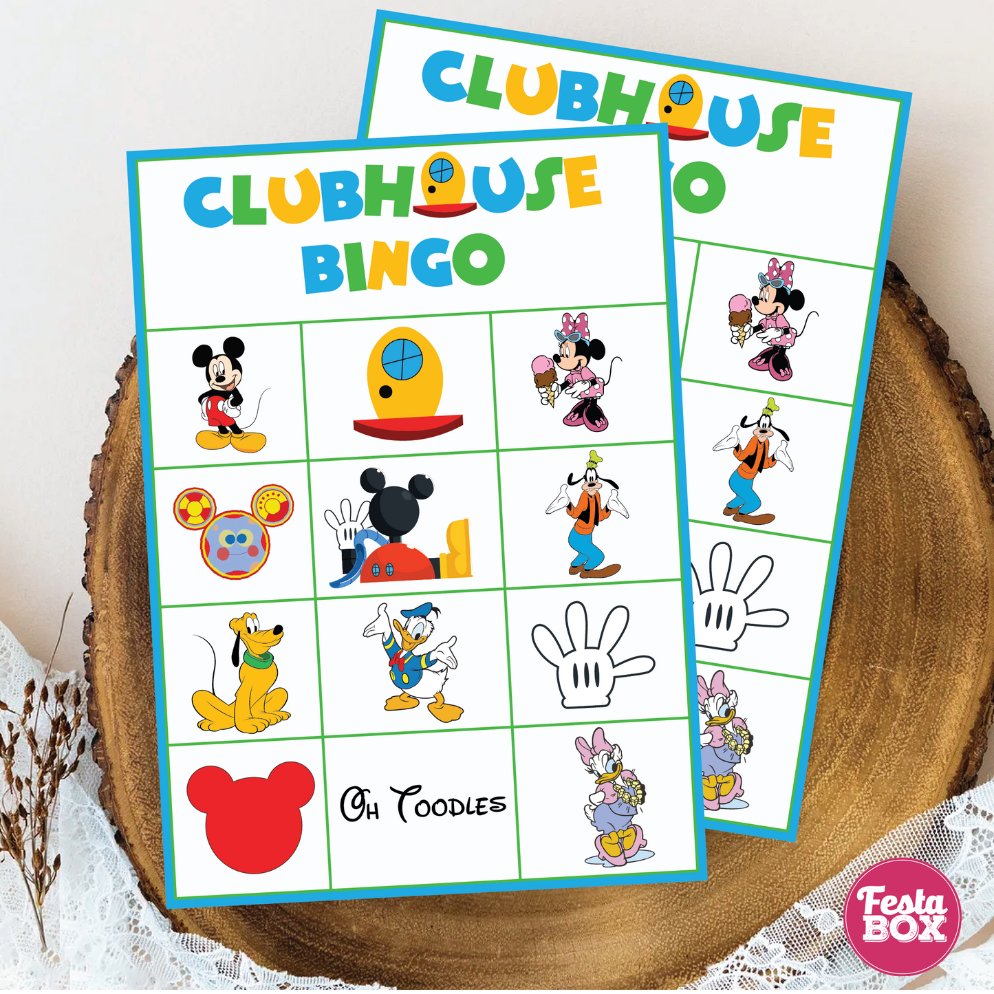 Birthday Game - Bingo - Mickey Mouse Theme (Set of 6)