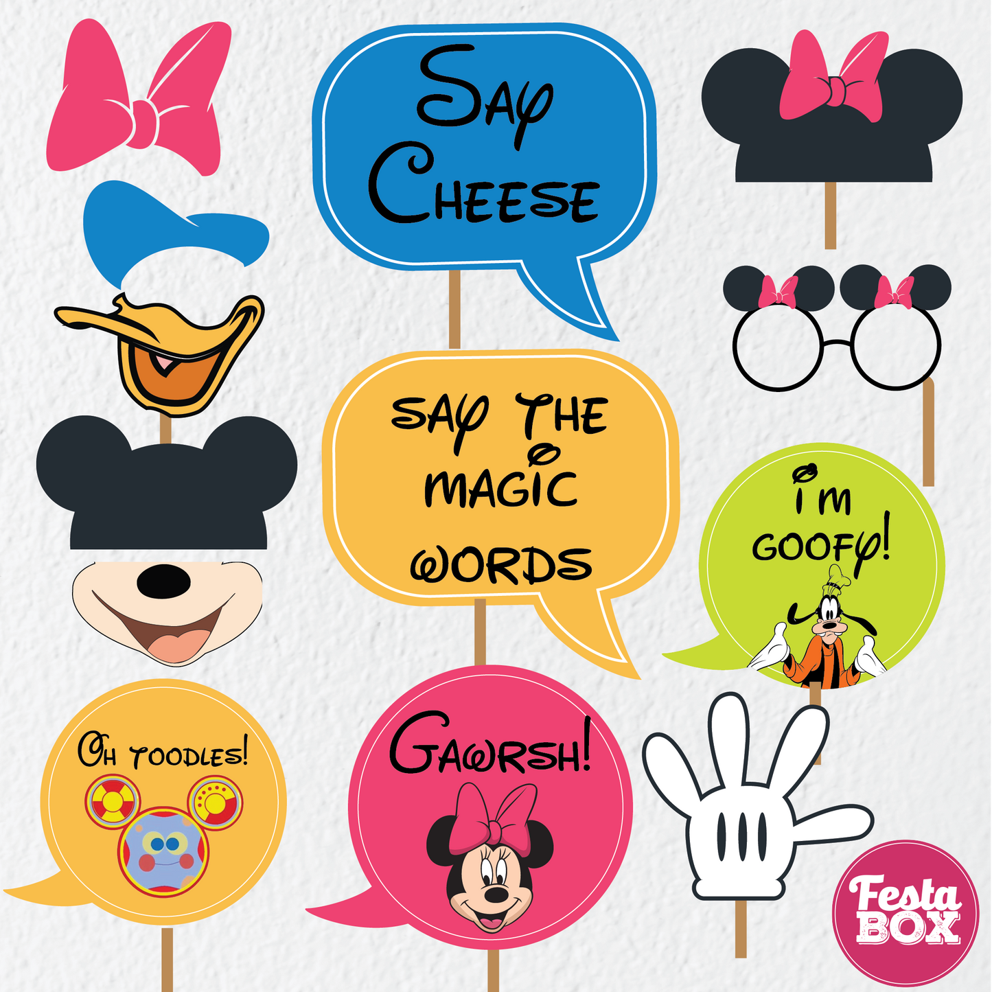 Party Props for Birthday Party Decoration - Mickey Mouse Theme (11 nos.)