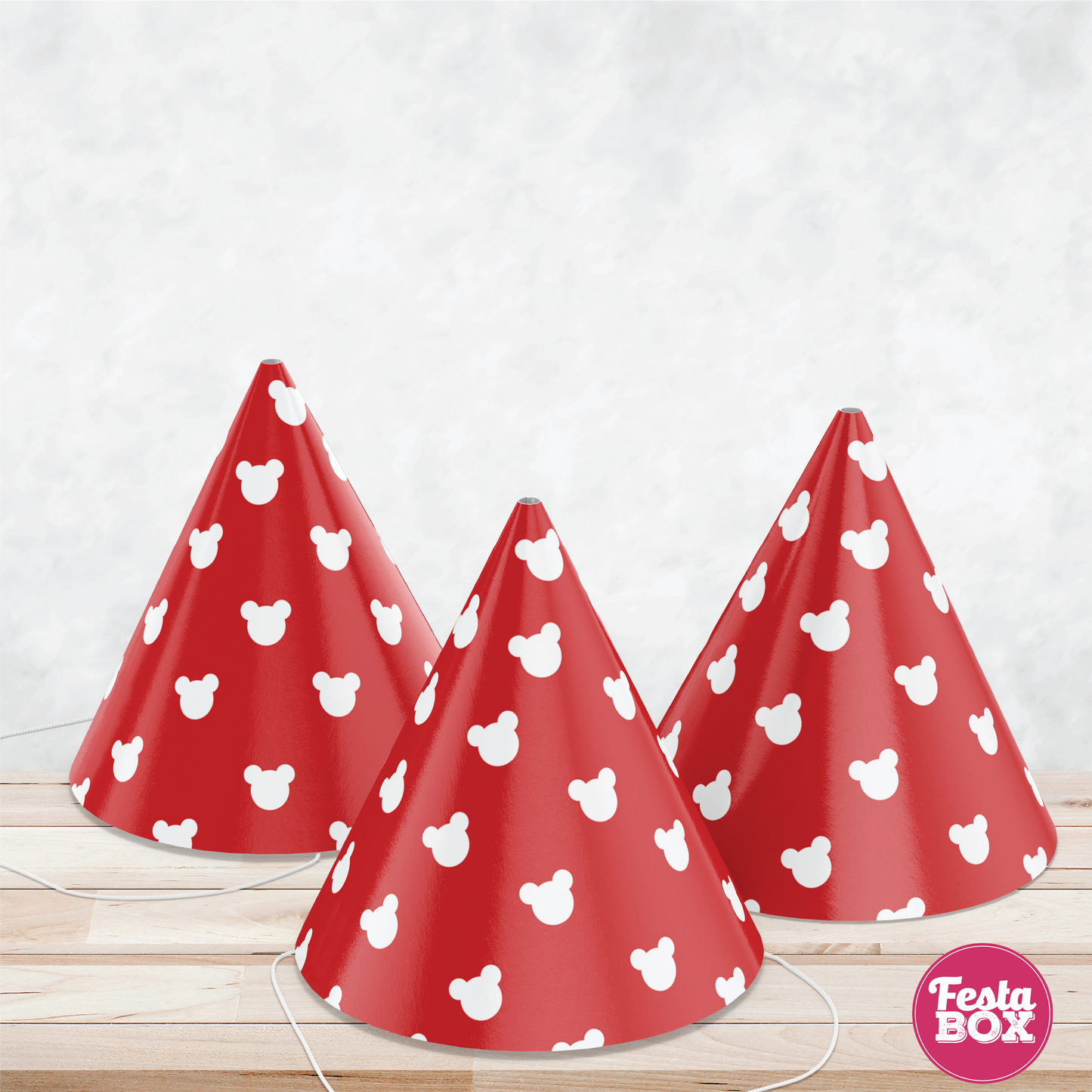 Birthday Celebration Caps - Mickey Mouse Theme (Set of 6) - Option 2