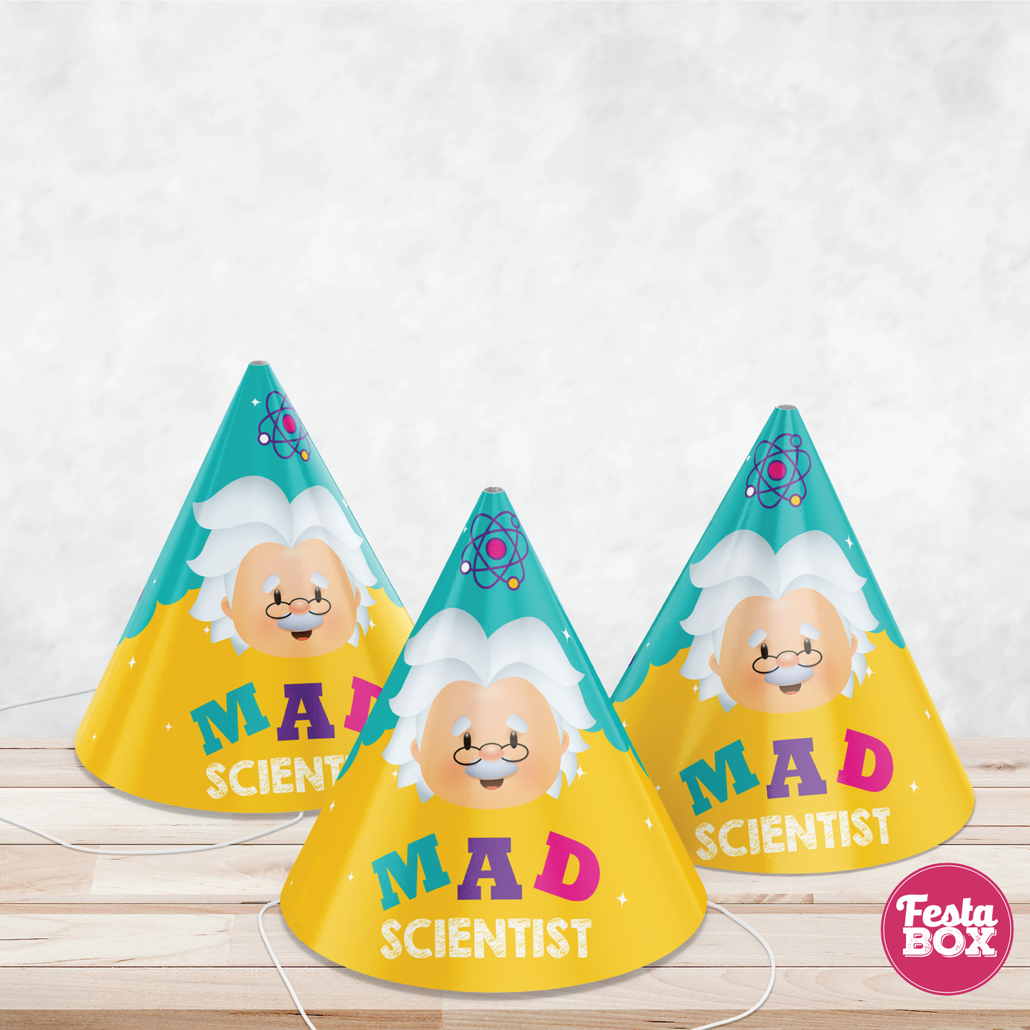 Birthday Celebration Caps - Science Theme (Set of 6) - Option 2