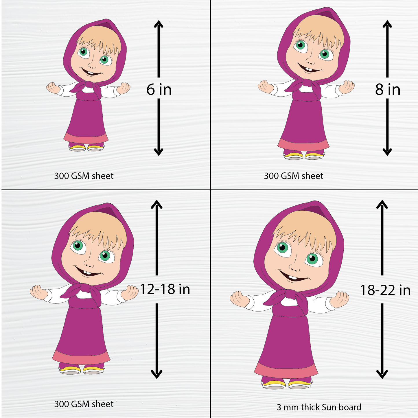 Birthday party cutouts - Masha and Bear Theme