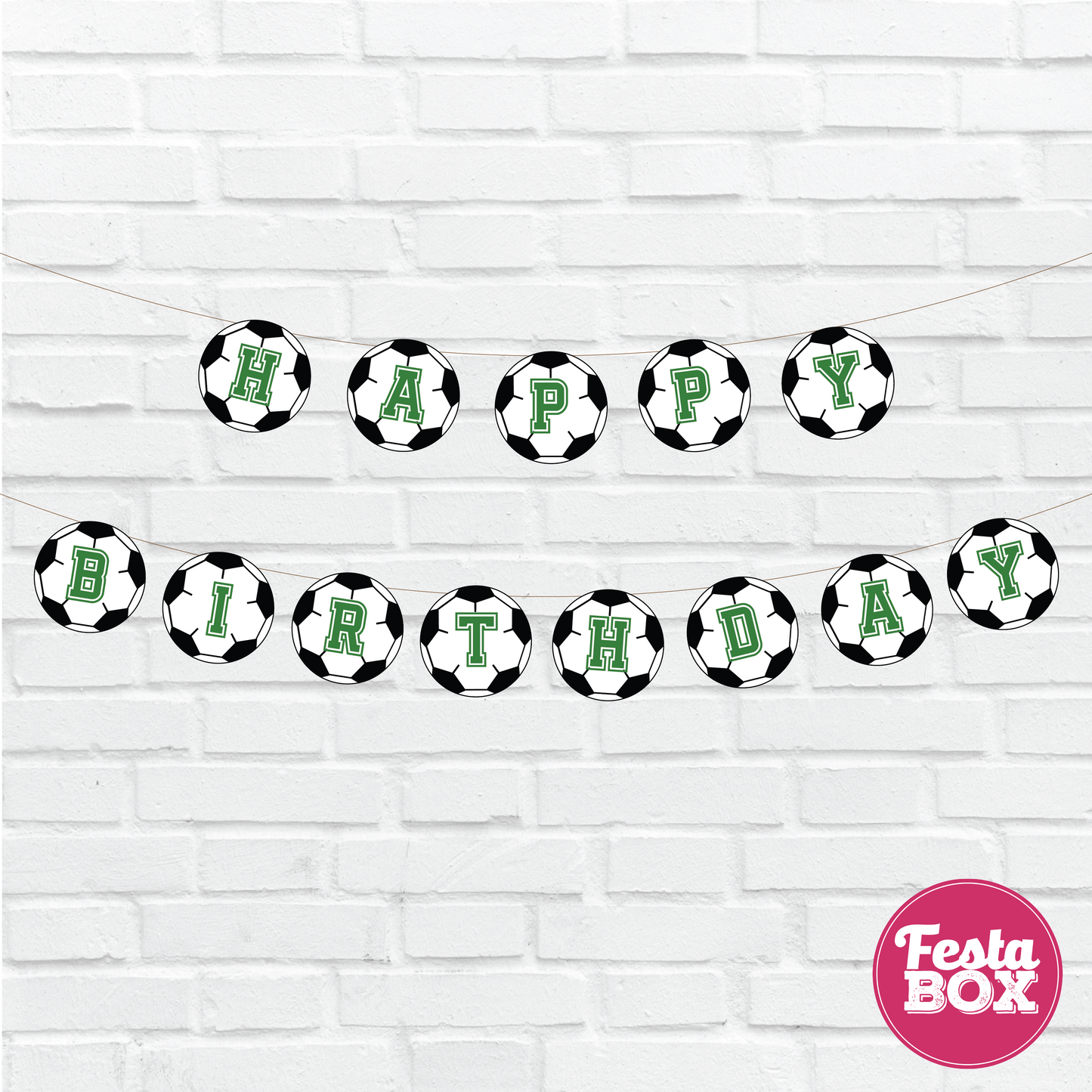Happy birthday Banner - Football Theme Option 1