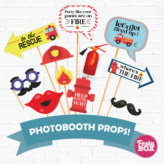 Party Props for Birthday Party Decoration - Firetruck Theme