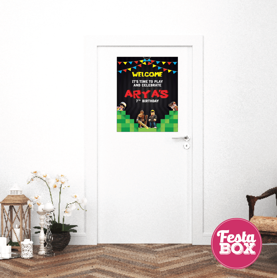 Welcome Sign for - Roblox Birthday party Option 2