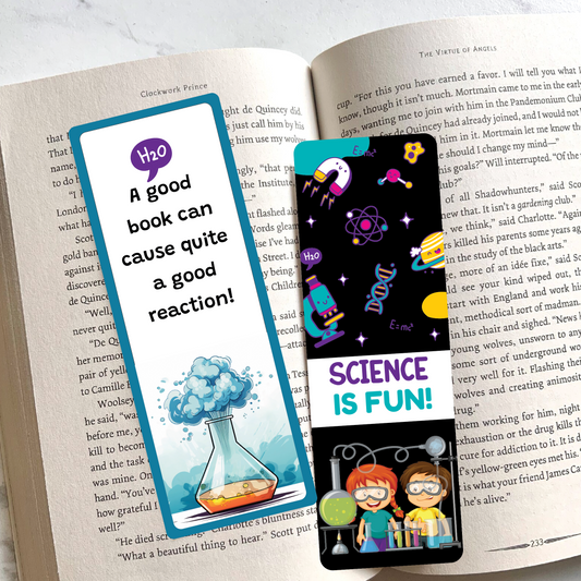 Bookmark – Science  Birthday Party Theme (Set of 6 pairs)
