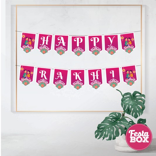 Background Banner for Rakhi celebration - Happy Rakshabandhan - option 2