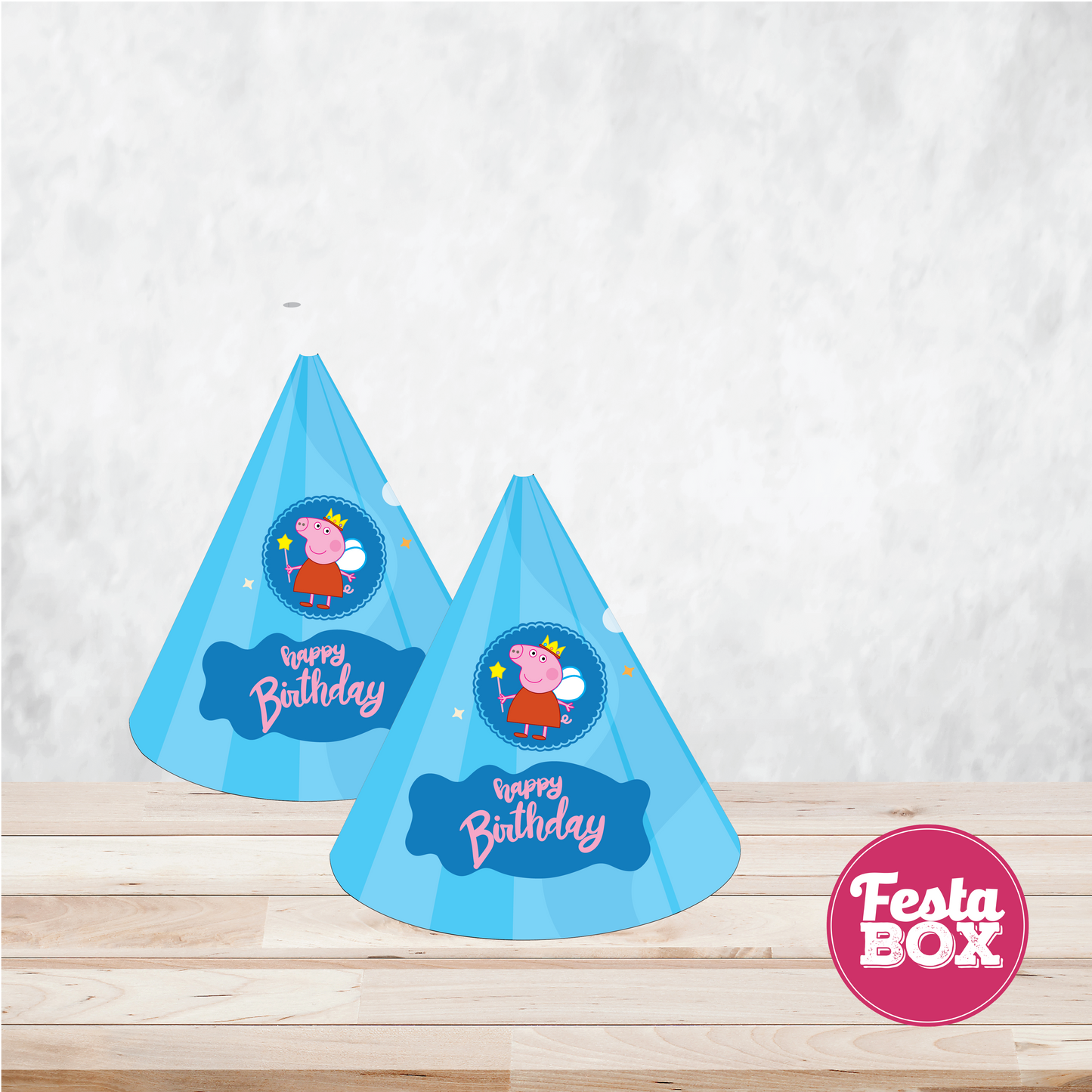 Birthday Caps - Peppa Pig Theme (Set of 6)