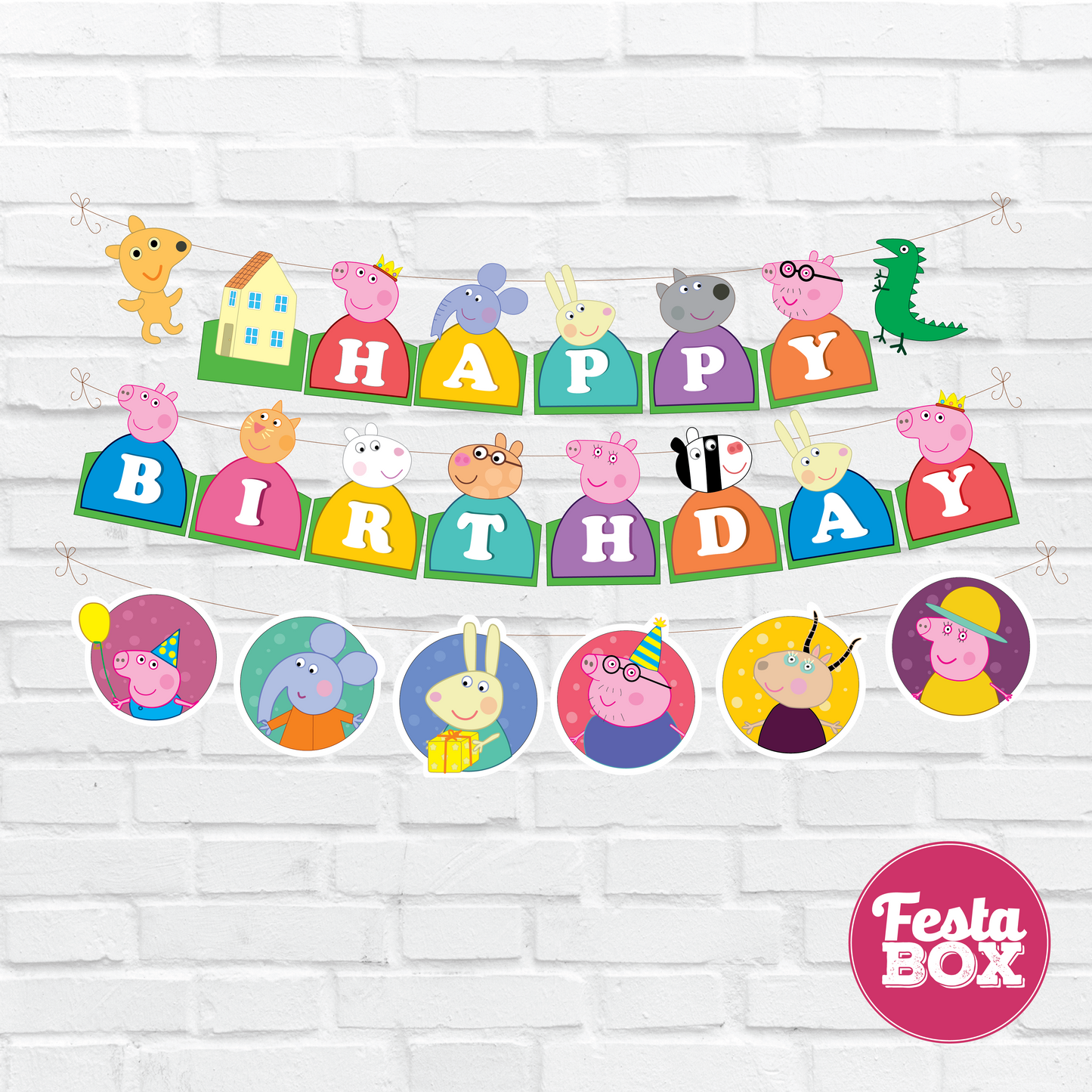 Background banner for Peppa pig theme