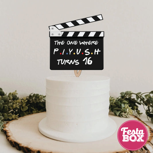 Cake Topper for Birthday Party Decoration - Friends Theme - Option 1