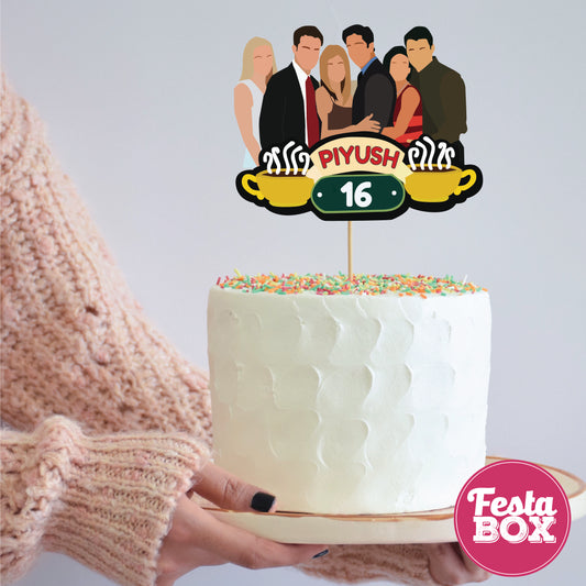 Cake Topper for Birthday Party Decoration - Friends Theme - Option 2