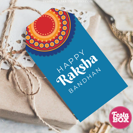 Gift Tags for Rakhi celebration - Rakhi Theme (Set of 6) - Option 1