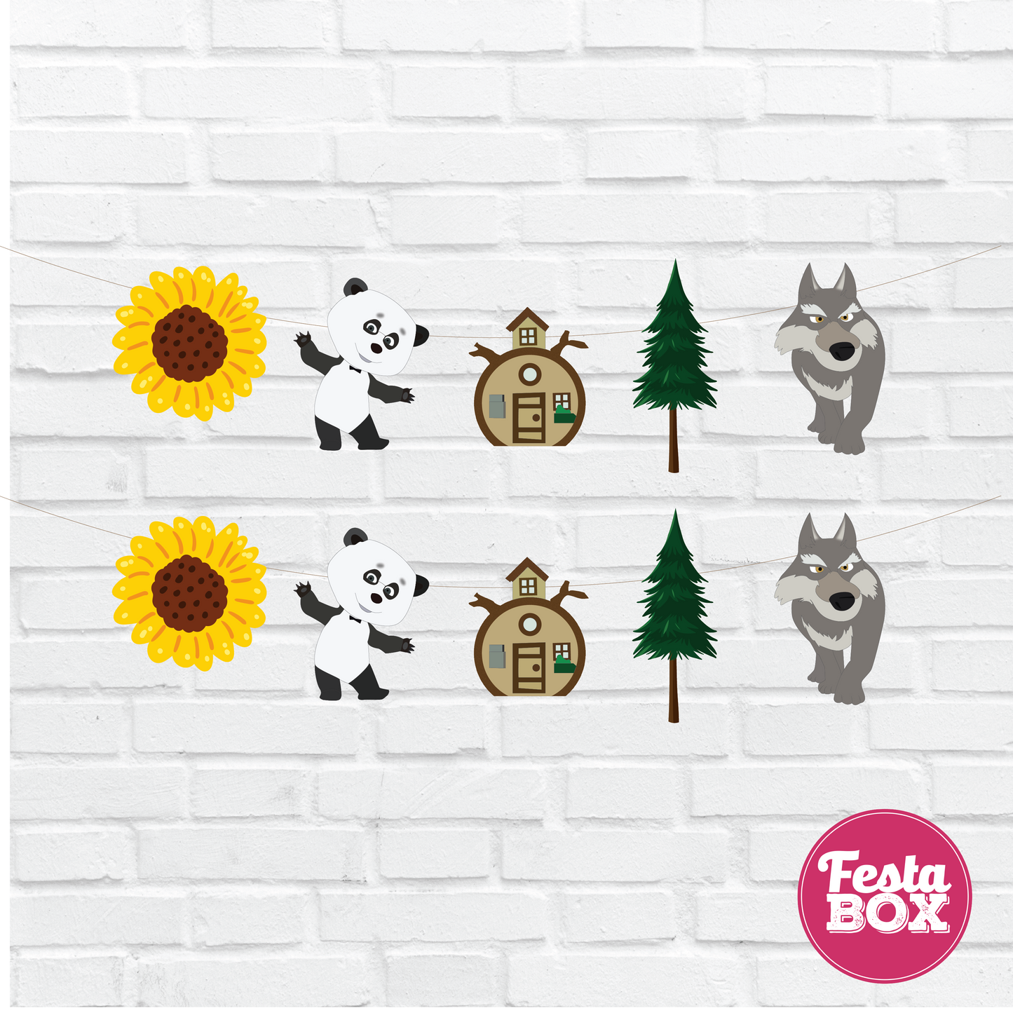 Theme cutout strings - Masha and Bear Theme Option 1