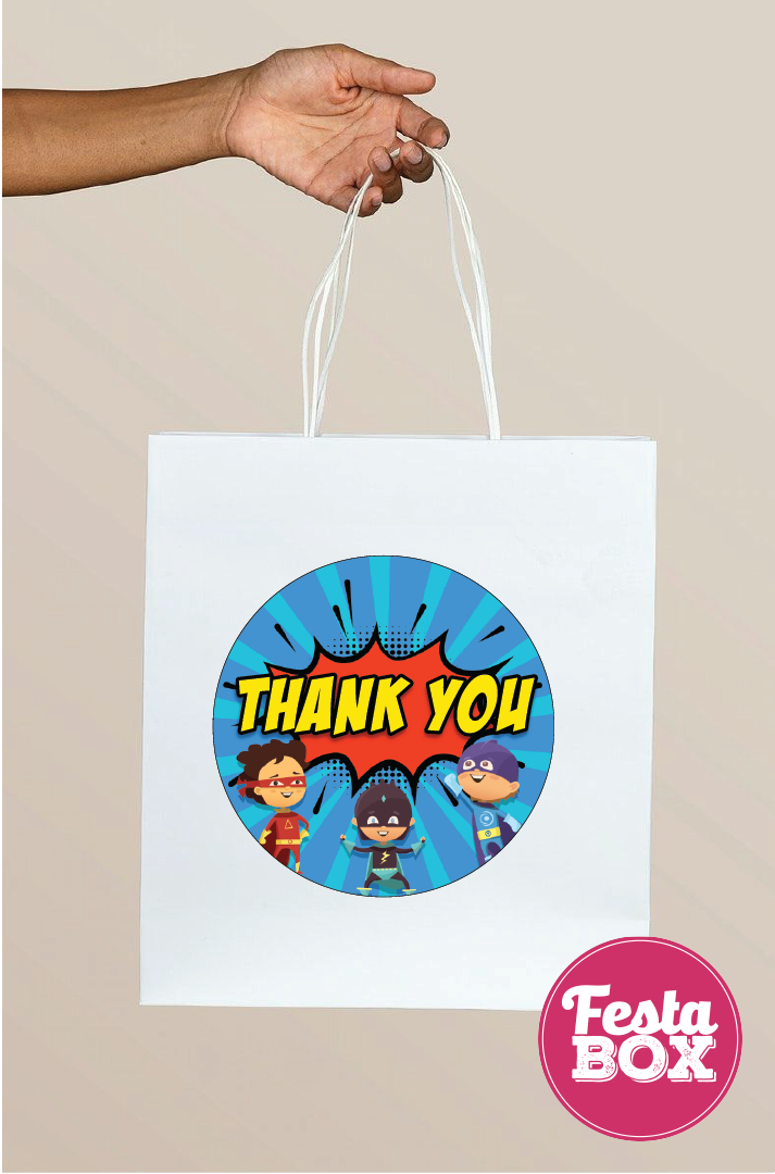 Return Gift Bags for Birthday Party - Superhero Theme - Option 1