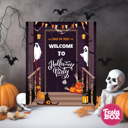Welcome Sign for Halloween Party - Halloween Theme by Festabox
