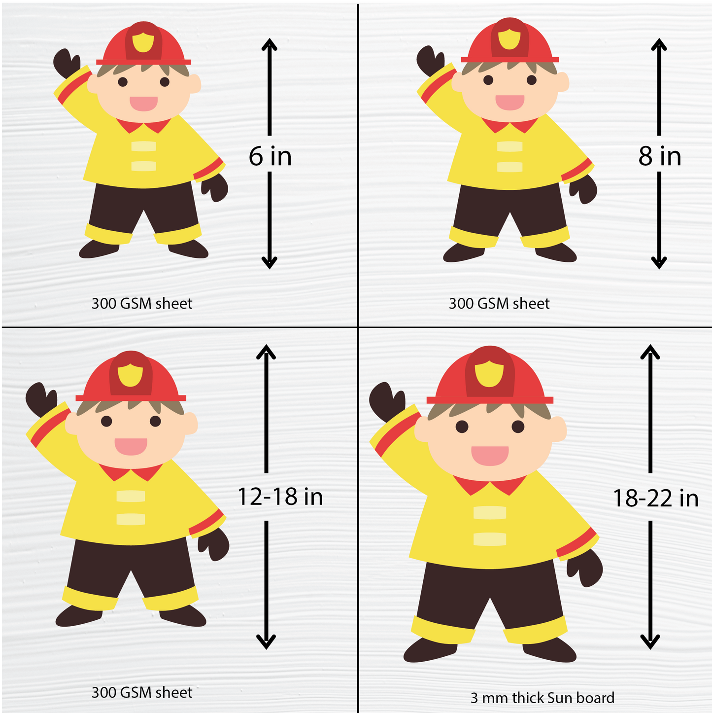 Birthday party cutouts - Fire Truck Theme