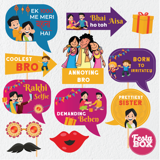 Party Props for Rakhi celebration - Rakhi Theme