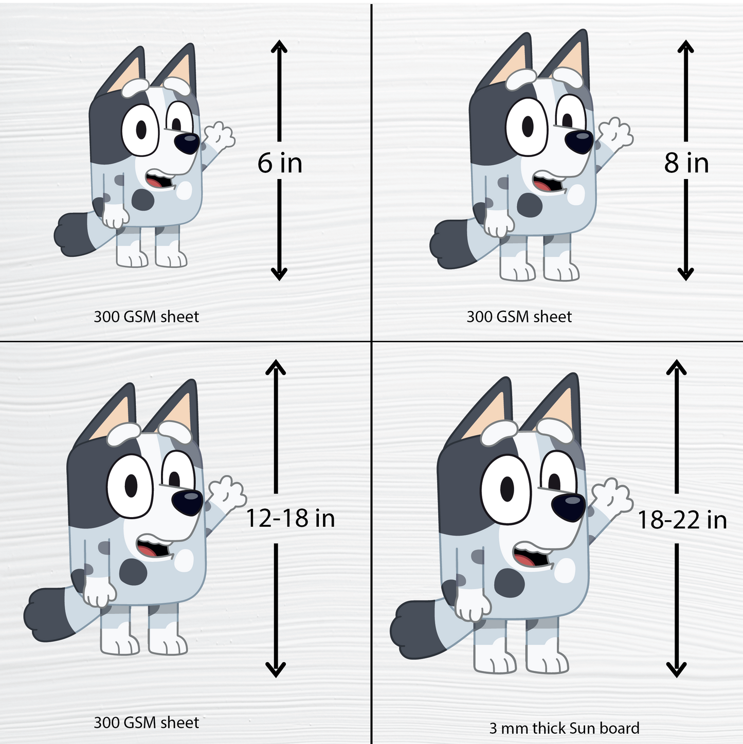 Birthday party cutouts - Bluey Theme
