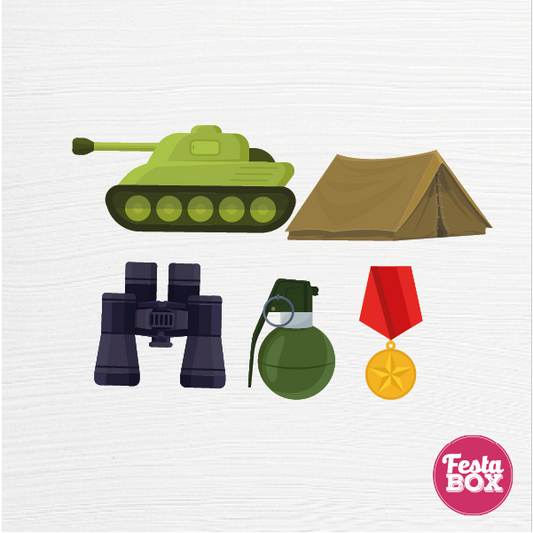 Birthday party cutouts - Army Theme