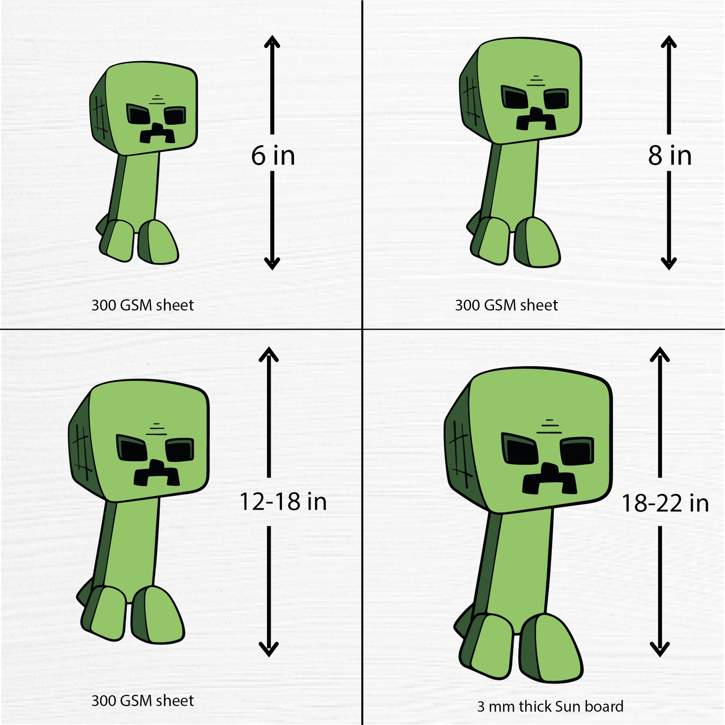 Birthday party cutouts - Minecraft Theme