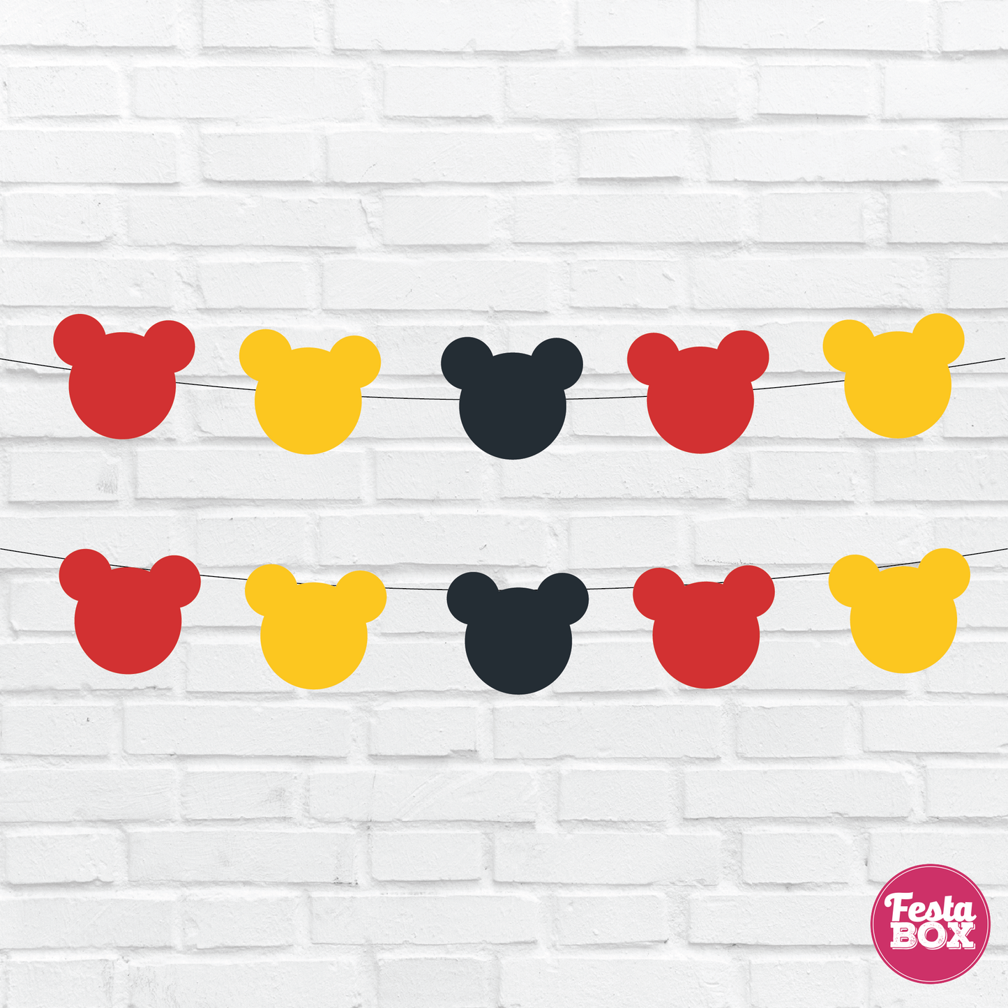 Themed cutout strings - Mickey Mouse Theme Option 2