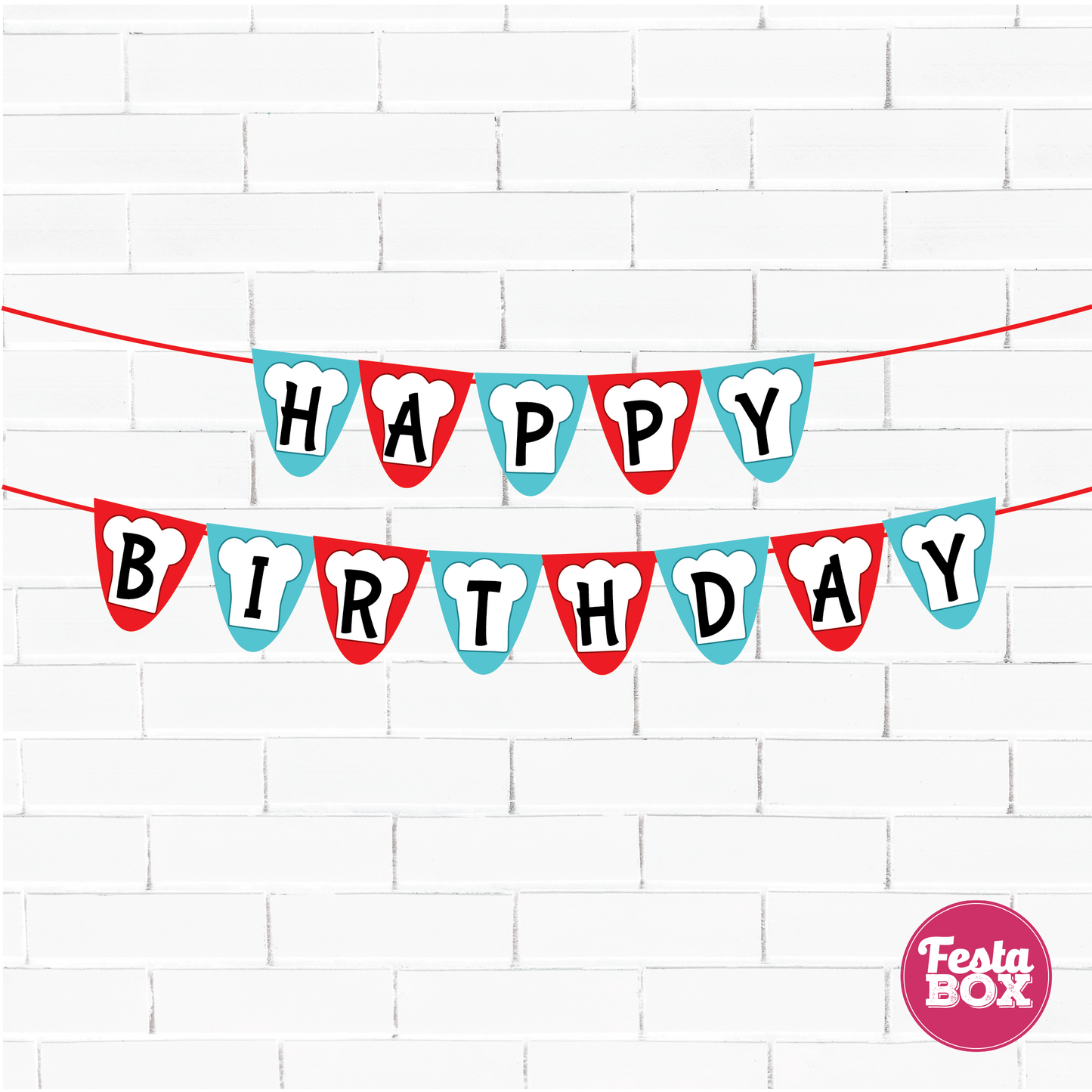 Background Banner for Birthday Party Decoration - Chef Theme - Option 2