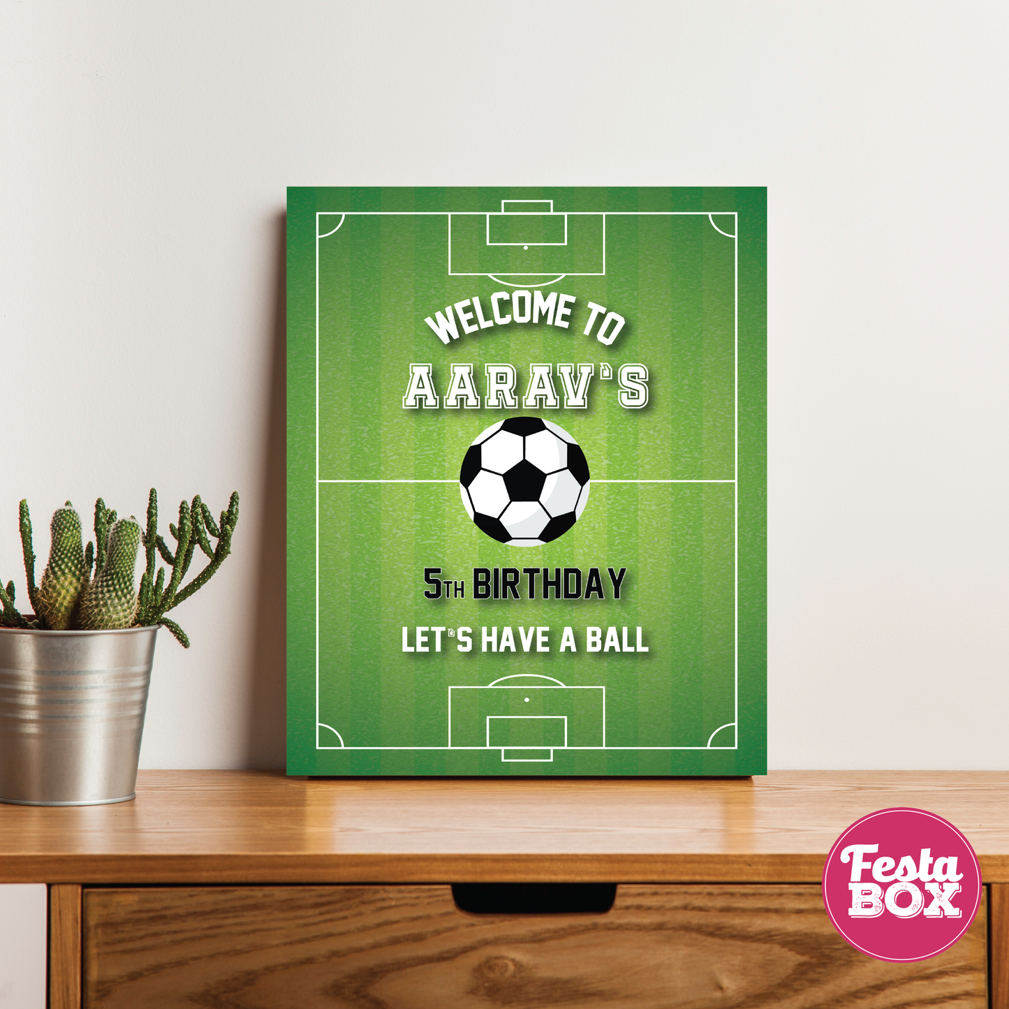 Welcome Sign for Birthday Party Decoration - Football theme