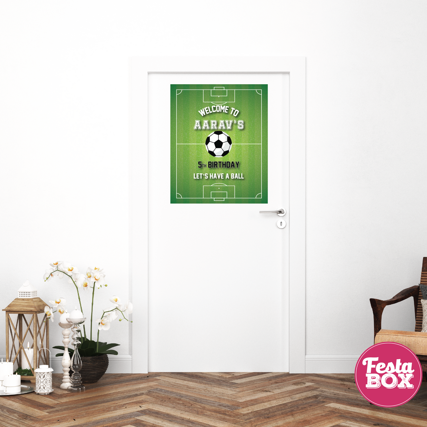 Welcome Sign for Birthday Party Decoration - Football theme