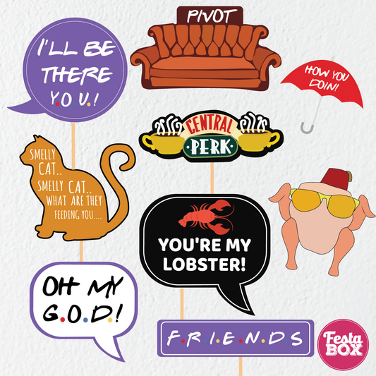 Photo Booth Props for Birthday Party Decoration - Friends Theme